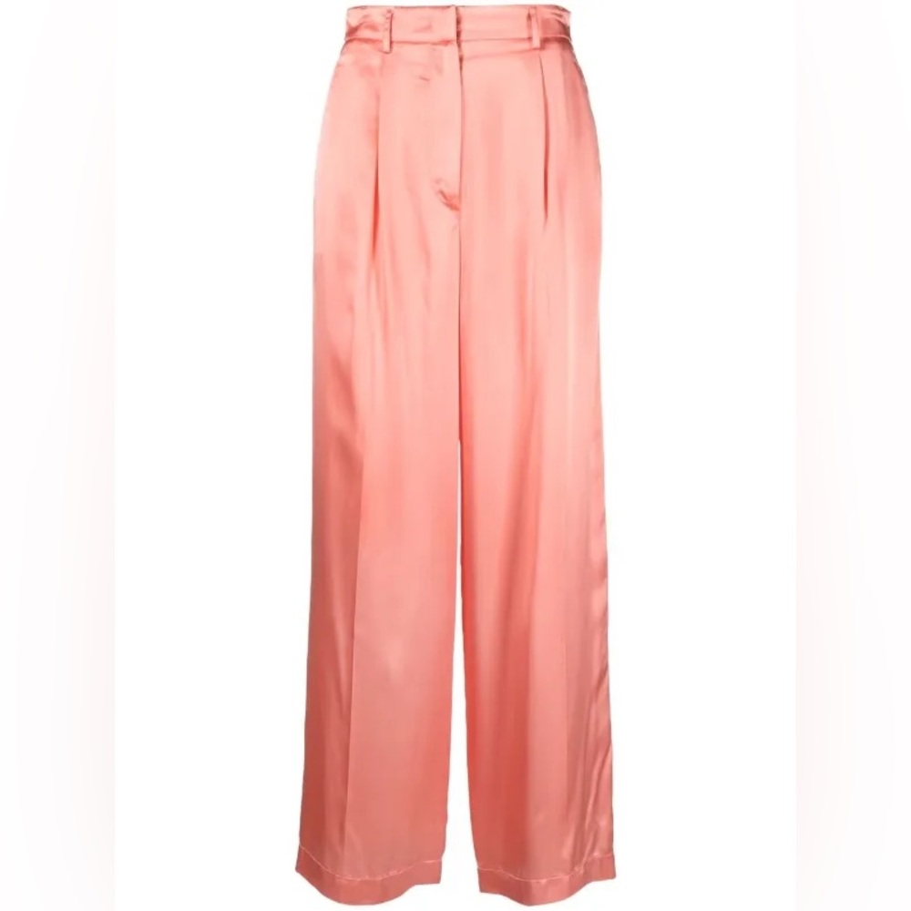 Forte Pink Satin Wide-Leg Pants